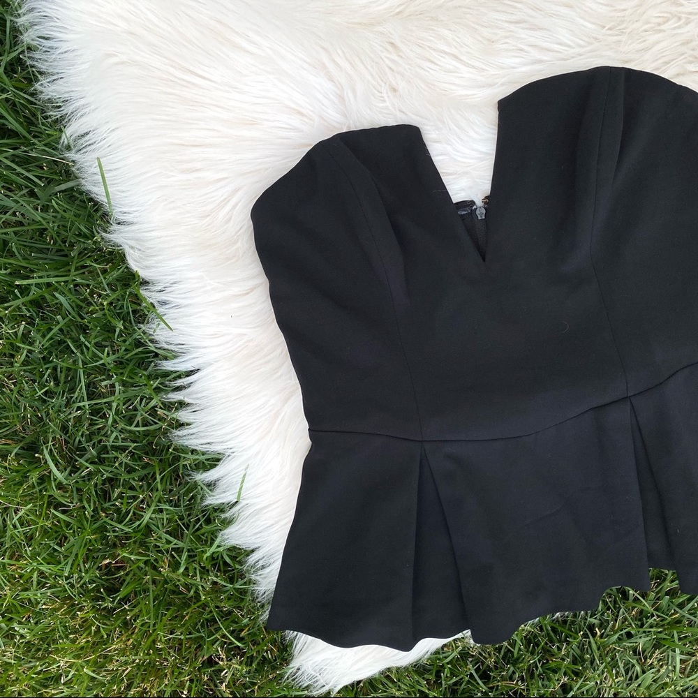 Guess Los Angeles black peplum halter top small